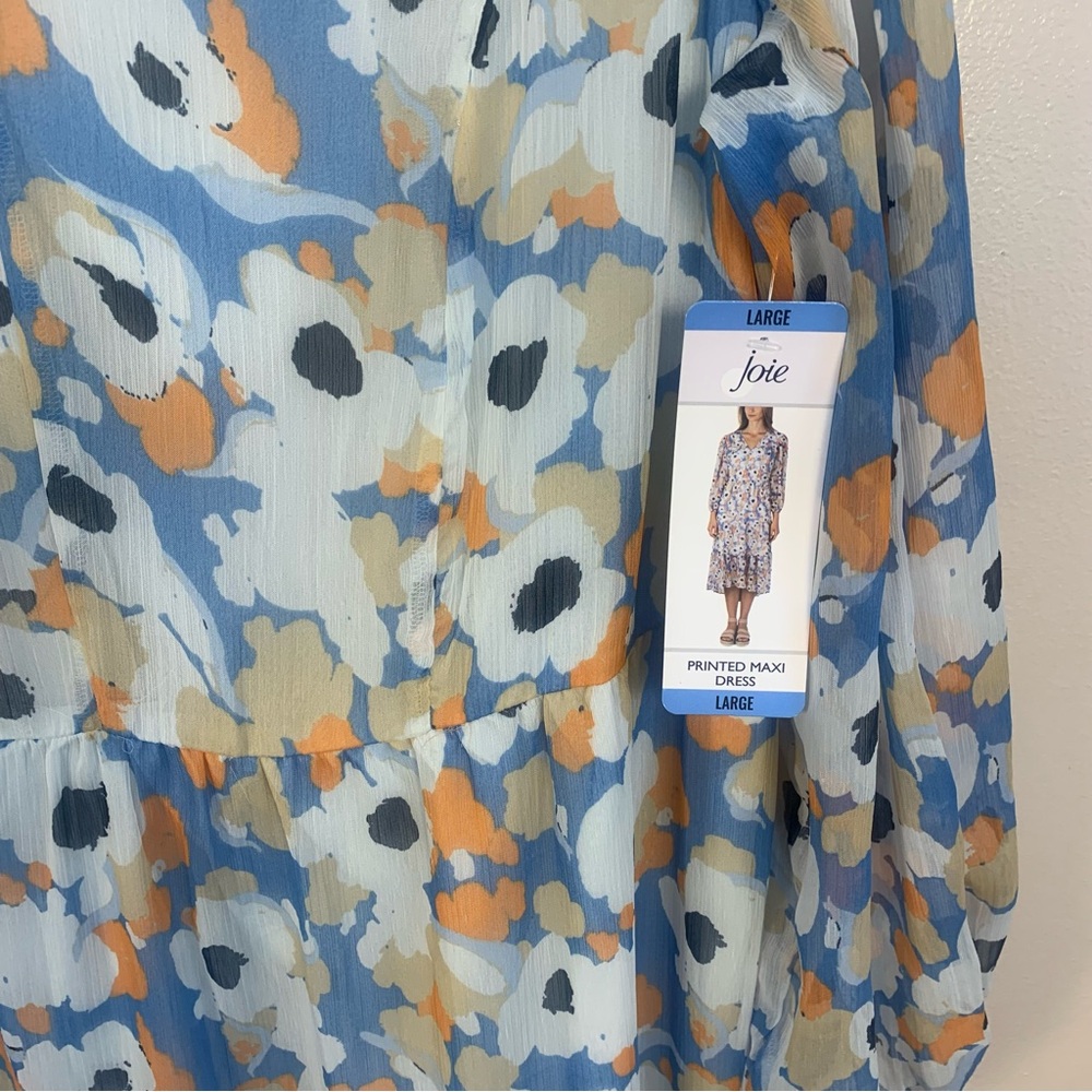 Joie Limited Edition Floral Fields Tiered Chiffon Maxi Dress - Picture 14 of 15